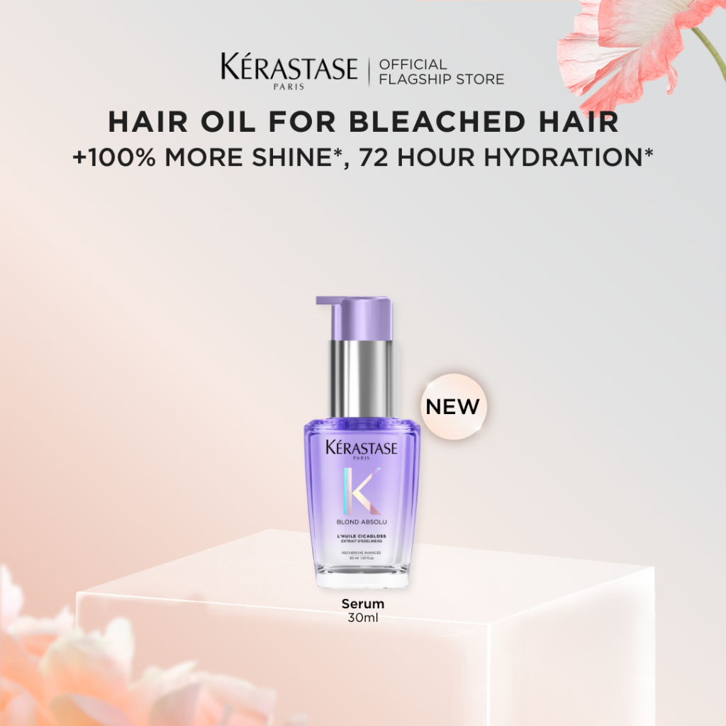 Kerastase Blond Absolu Hair Oil 30ml Hair Oil for Bleached Hair - Serum Rambut untuk Rambut Dibleach