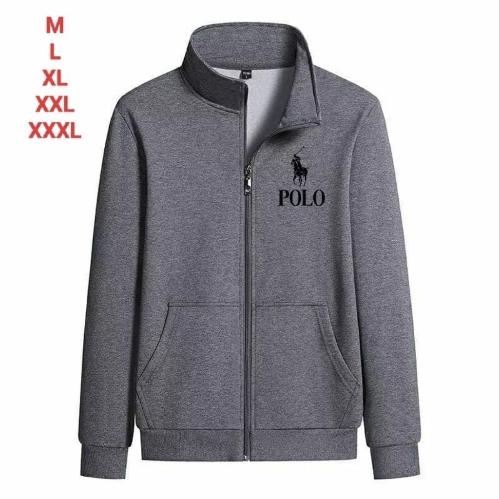 Sweater Hoodie Zipper Kerah  PULO RAF Pria Wanita Jumbo Prmium Tebal