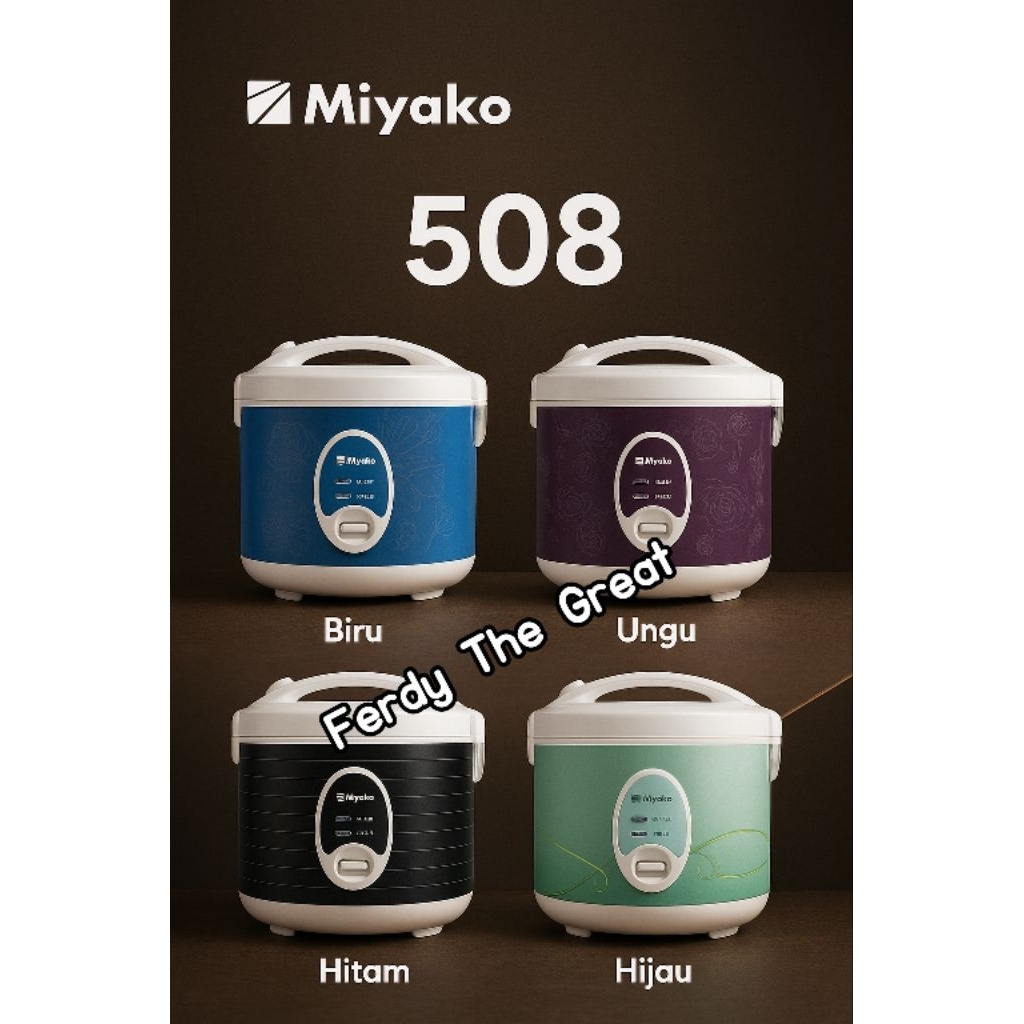 Magic com miyako 1.8 liter MCM 508 hitam biru ungu hijau / penanak nasi miyako / miyako rice cooker