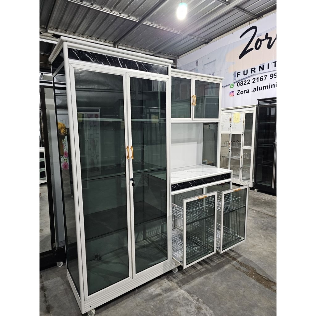 lemari dapur aluminium kitchen set