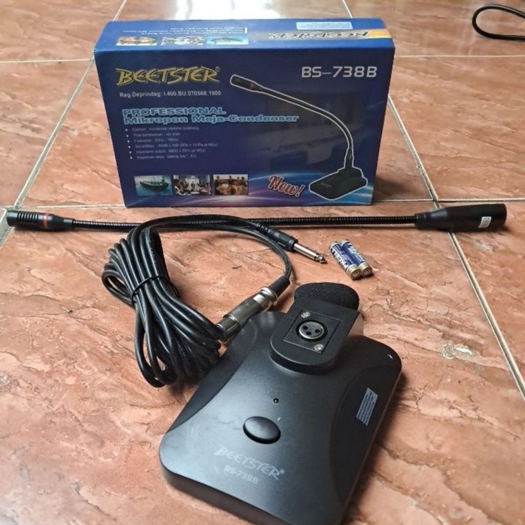 Mic Meja BS-738B Bell Ting Tong / Microphone Meja Podium / Mic Meja kutbah