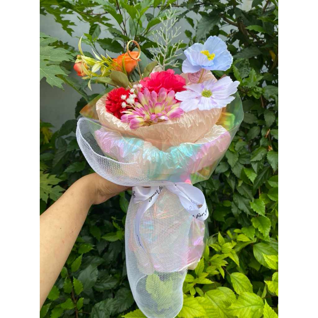Buket Bunga Artificial / Buket Cute / Buket Bunga Mix/ Buket bunga Korea