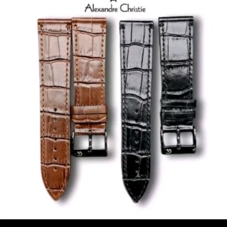 Tali strap jam tangan AC Alexander Christie Alexandre cristi leather kulit 20mm tipis