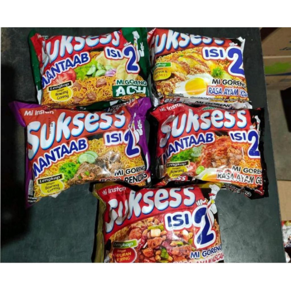 1 dus isi 24 pcs mie sukses goreng mantaab isi 2 rasa mie goreng Aceh/ mie goreng rendang/ mie goren
