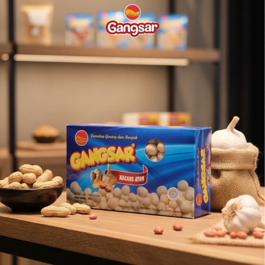 Cemilan Kacang Gangsar High Class 450gr | Snack Premium Kemasan Jumbo Digoreng Minyak Pilihan |Paket