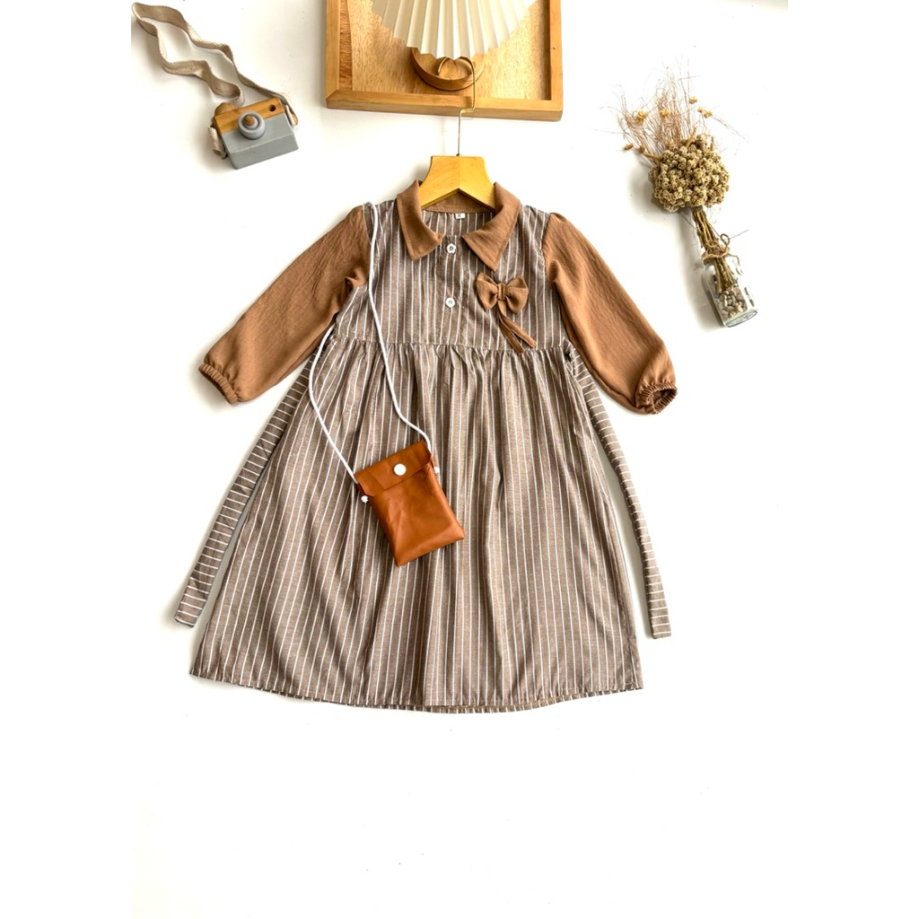 CUCI GUDANG GAMIS ANAK PEREMPUAN TERBARU 1-9 TAHUN BAJU GAMIS MODEL ANDINI FREE TAS KECIL LUCU