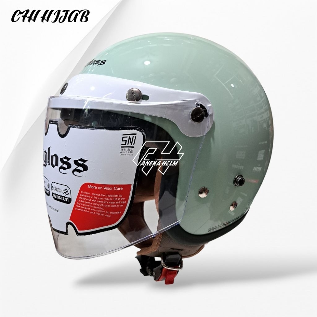 Helm cargloss cfh hijab s green | cargloss original