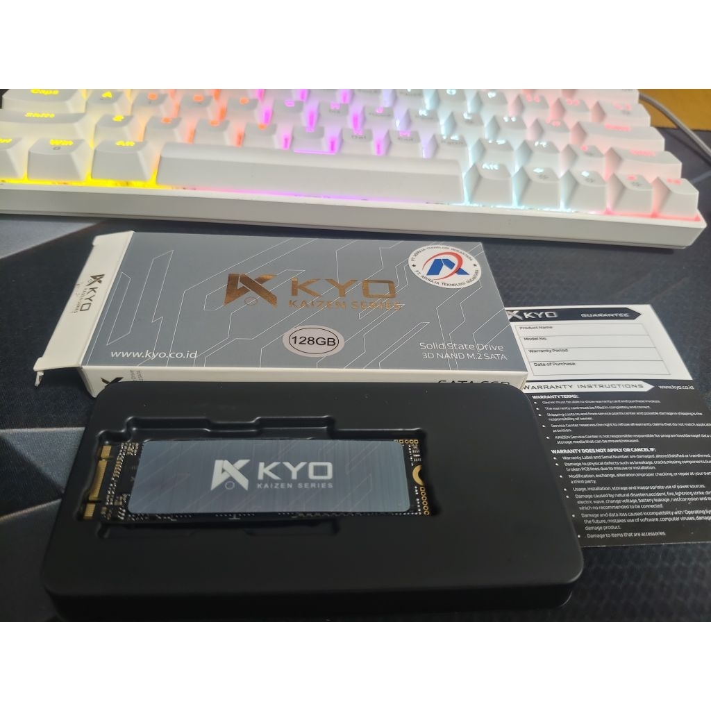 SSD M.2 NVME | Kyo kaizen series 128gb, normal tested, health 100/100 bekas pemakaian OS windows 10