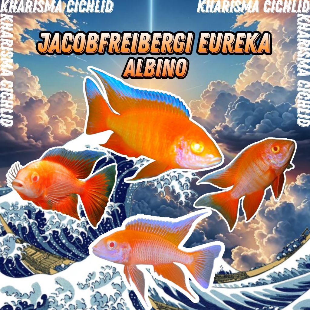 Jacobfreibergi Eureka Albinoo Cichlid Rare Limited