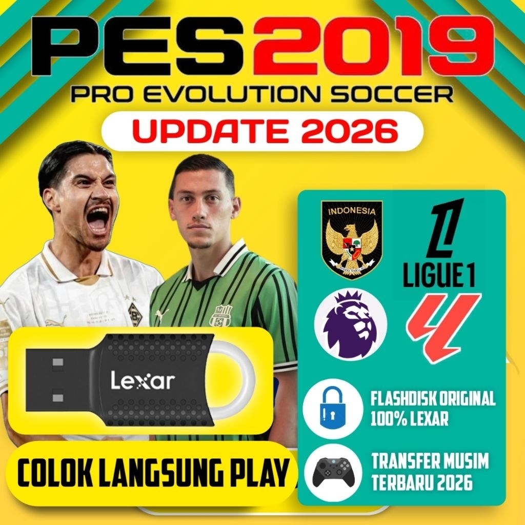 FLASHDISK LEXAR ISI GAME PES 2019 UPDATE TERBARU PATCH 2026 GAME PC