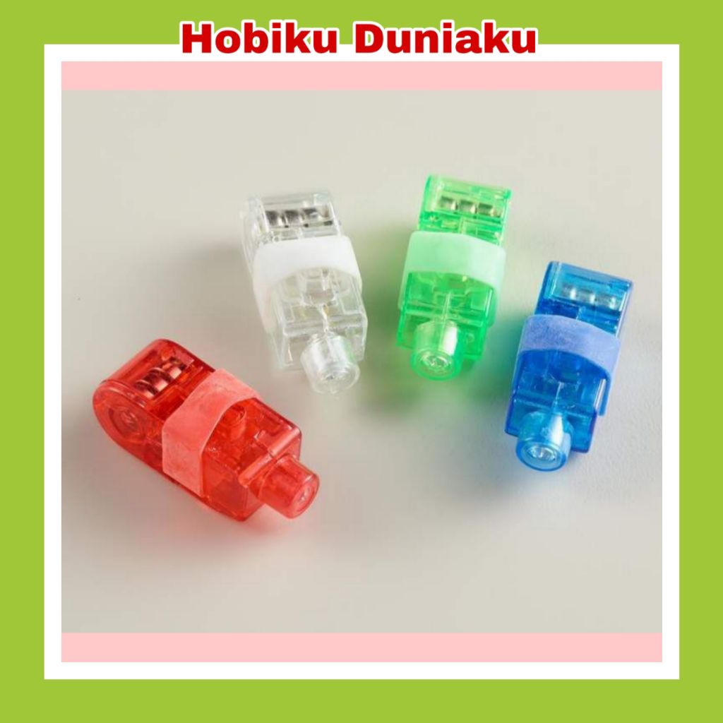 Mainan Lampu Senter Jari Mini Led Finger Cincin Lampu Warna Warni untuk Anak-anak dan Pesta