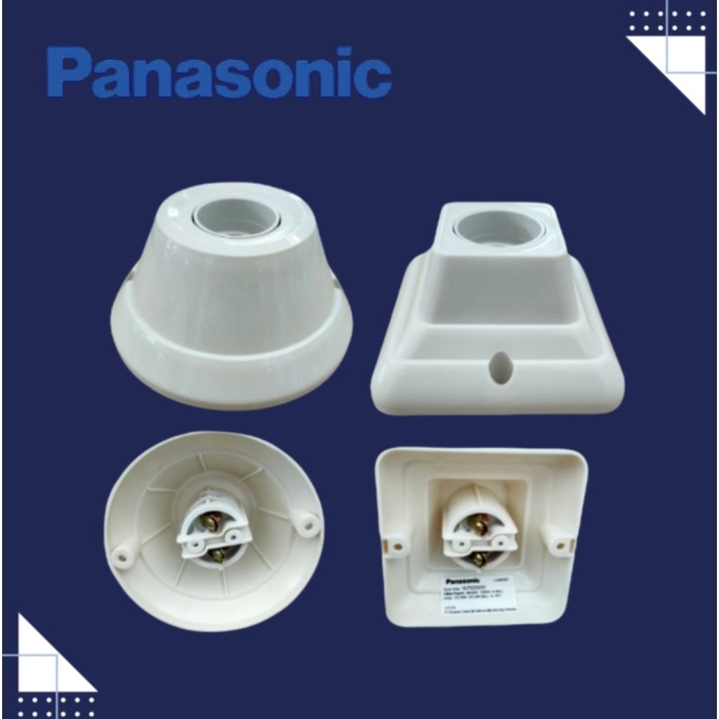 Panasonic Fitting Lampu Plafon Bulat NLP52201 , Kotak NLP52202 Putih
