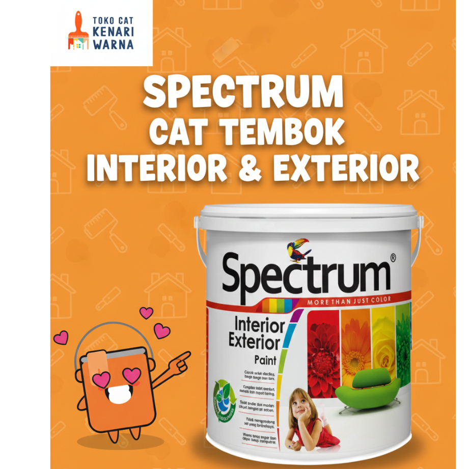 SPECTRUM INTERIOR EXTERIOR PAINT (TINGTING)  - CAT TEMBOK INTERIOR & EXTERIOR 3,78 lt