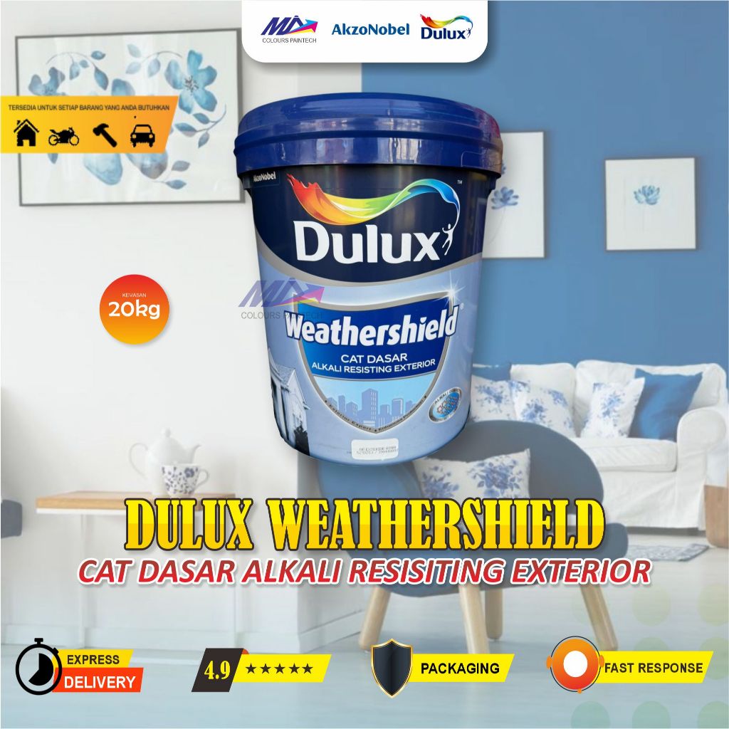 DULUX WEATHERSHIELD CAT DASAR ALKALI RESISTING EXTERIOR 20 KG
