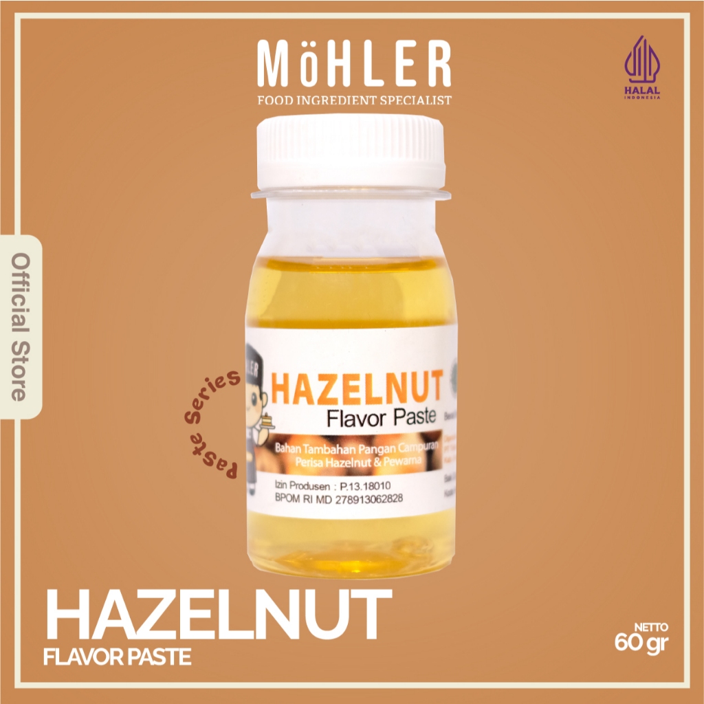 MOHLER Pasta perisa pewarna HAZELNUT