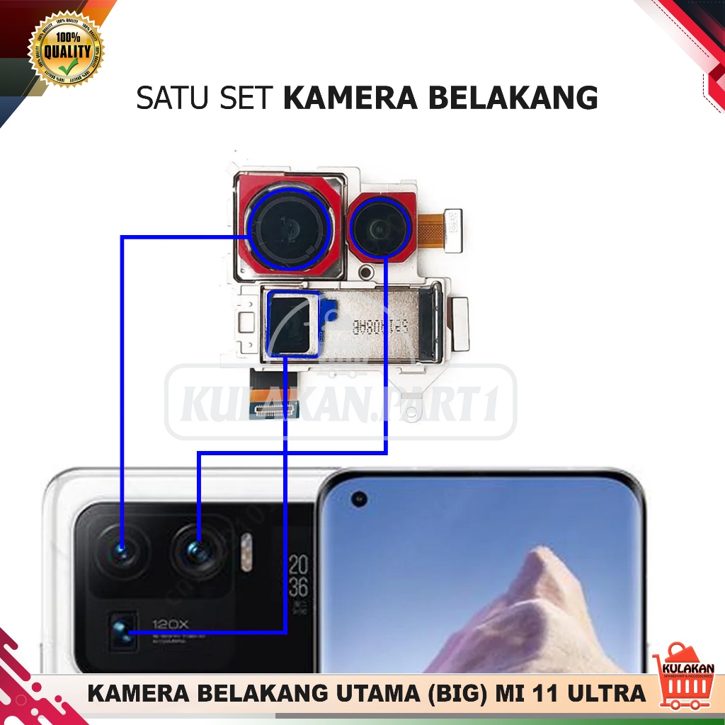 Satu set Kamera utama Xiaomi Mi 11 ultra  Camera Big Mi 11 Ultra