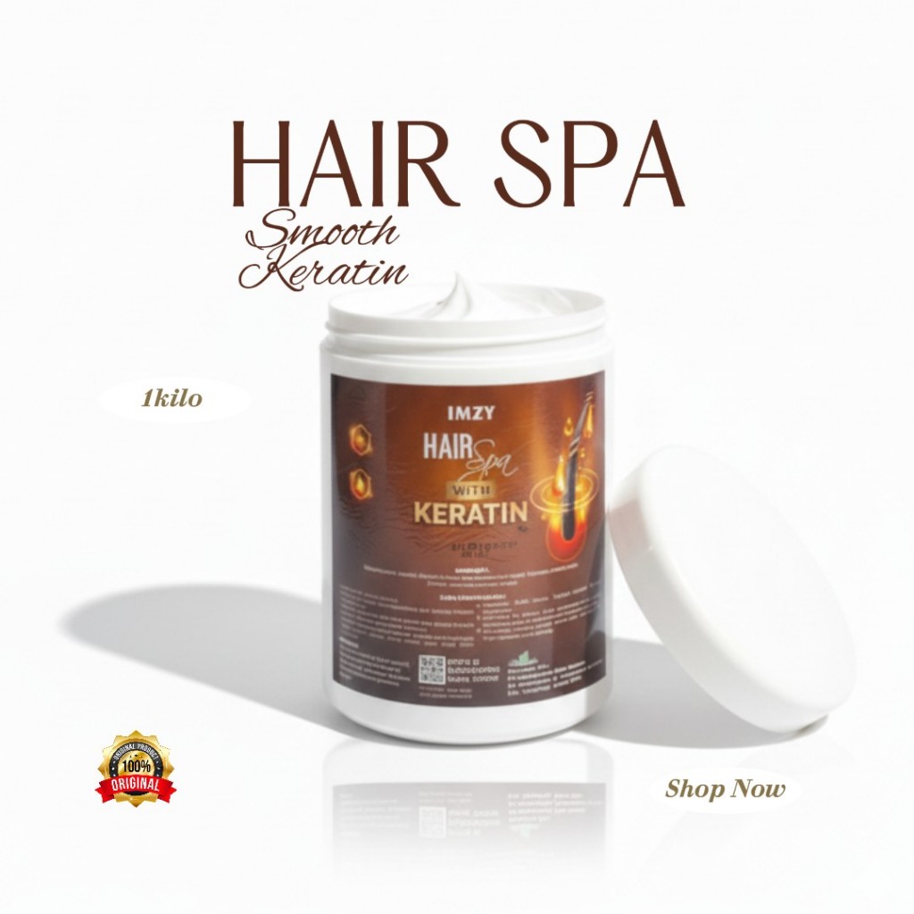 IMZY HAIR SPA KERATIN | BPOM Masker rambut perawatan rambut kering rusak bercabang 1 kilo