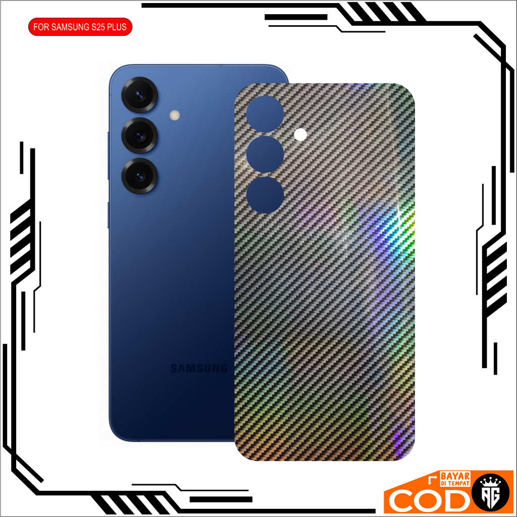 PROMO Graskin Carbon SAMSUNG S25 + Terbaru Anti Jamur Pelindung Belakangan HP
