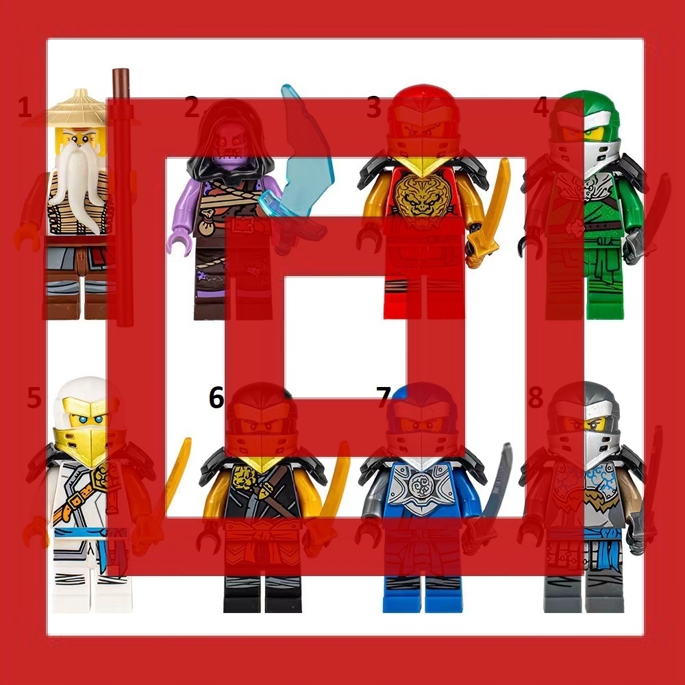 Lloyd Kai Jay Cole Zane Nya Sensei Wu Armor Action Figure Mini Brick