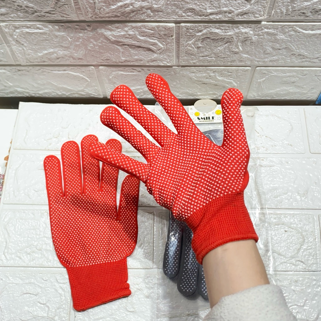 Sarung Tangan Motor Bintik-bintik | Bahan Kain Premium