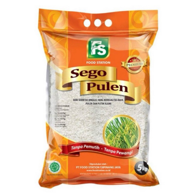 Beras Food Station FS Sego Pulen 5 Kg Beras Premium