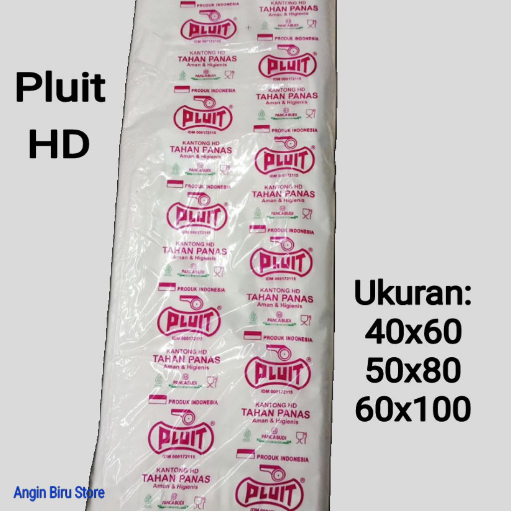 Kantong Plastik Tahan Panas HD Pluit 40x60 50x80 60x100 /Plastik Anti Panas/Plastik Packing Baju/Pla
