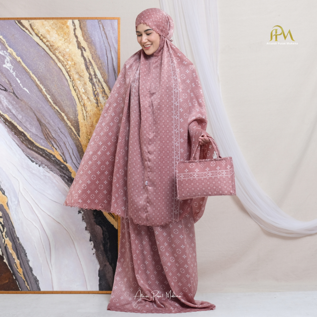 Apm Mukena Dewasa Santorini Silk Premium Almahyra Series Apm