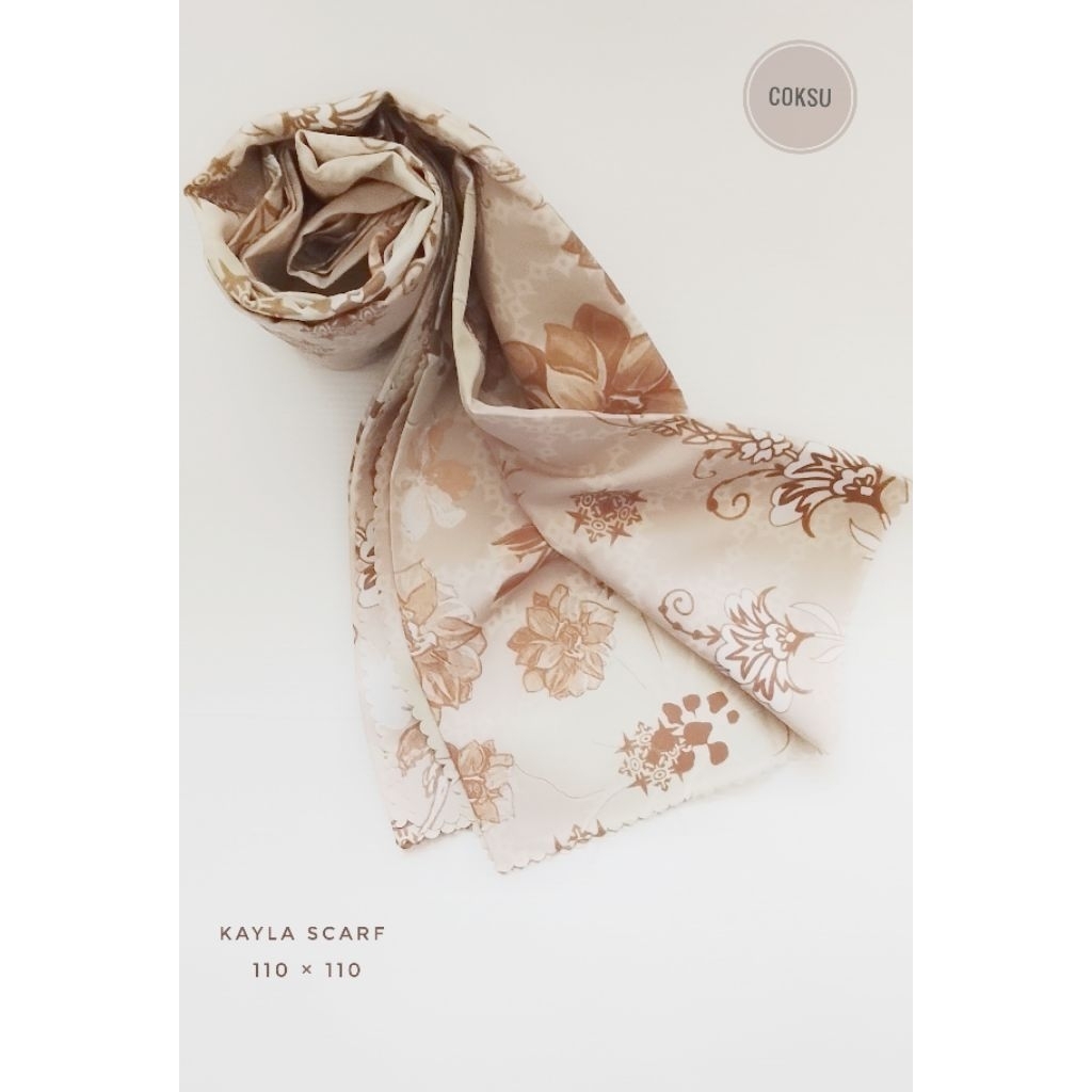 KAYLA KERUDUNG SEGIEMPAT MOTIF/HIJAB MOTIF