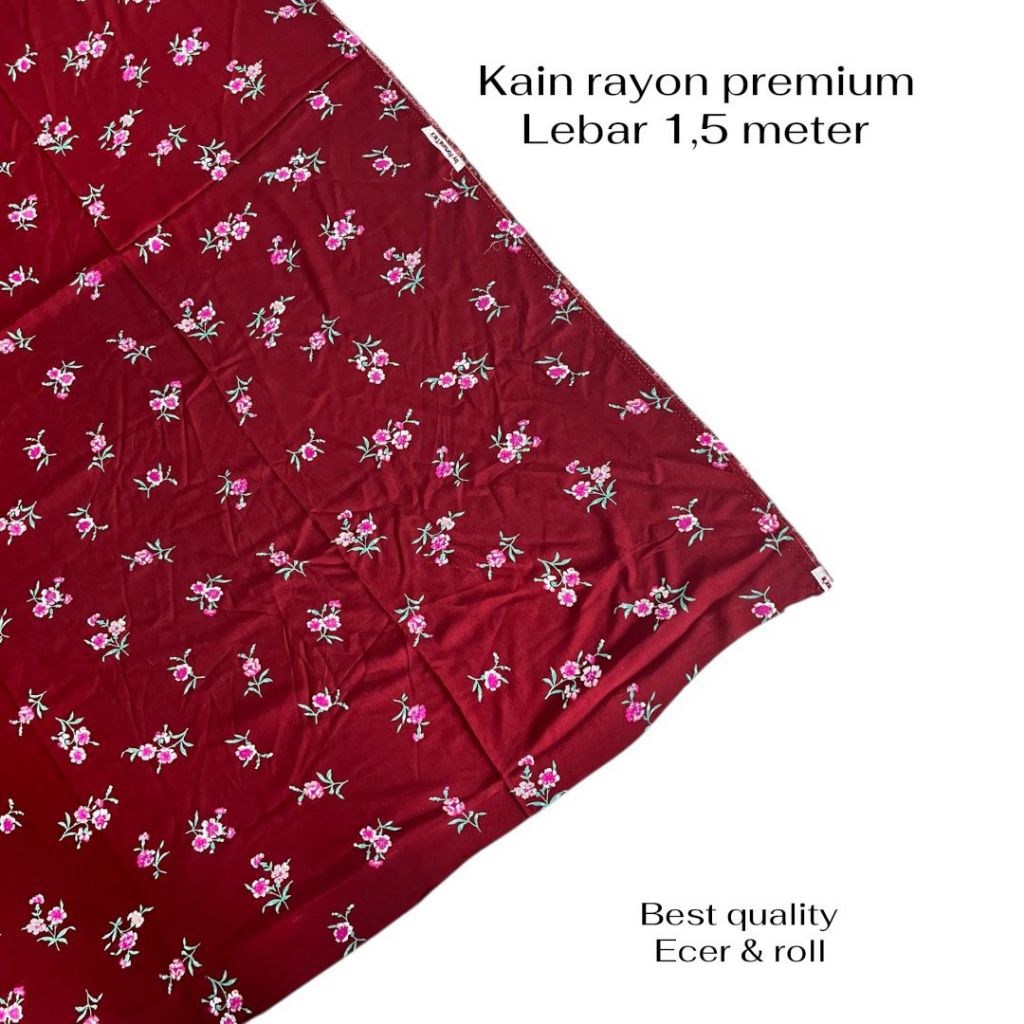 kain bahan katun rayon motiv printing