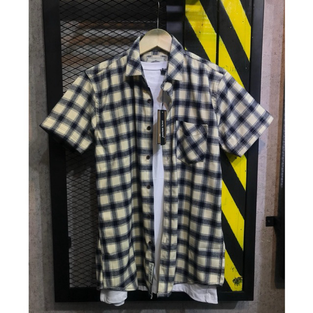 KAUIKO Kemeja Flanel Lengan Pendek Kemeja Flanel Lengan Pendek Kemeja Pria Kemeja Pria Lengan Pendek