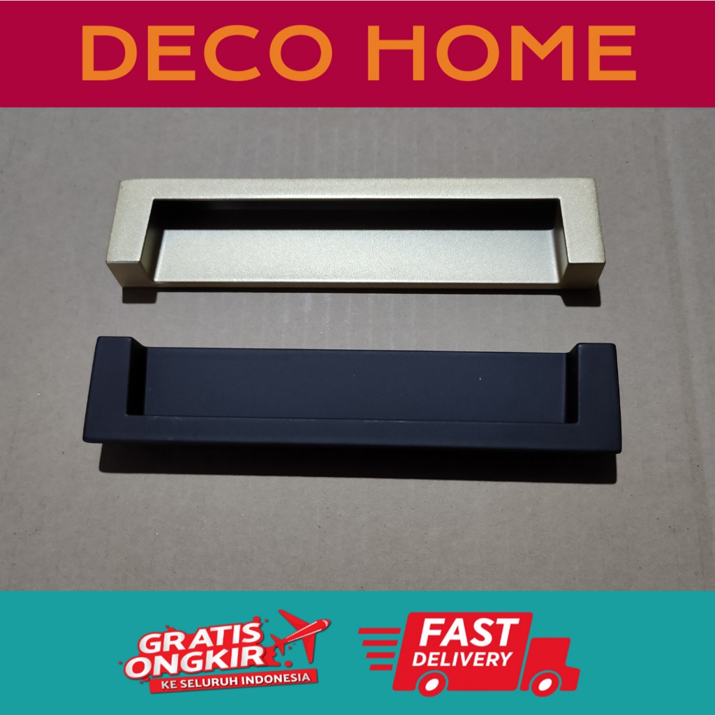 HANDEL TARIK PINTU TANAM. KNOB HANDLE PINTU SLIDING TANAM WARNA HITAM DAN GOLD