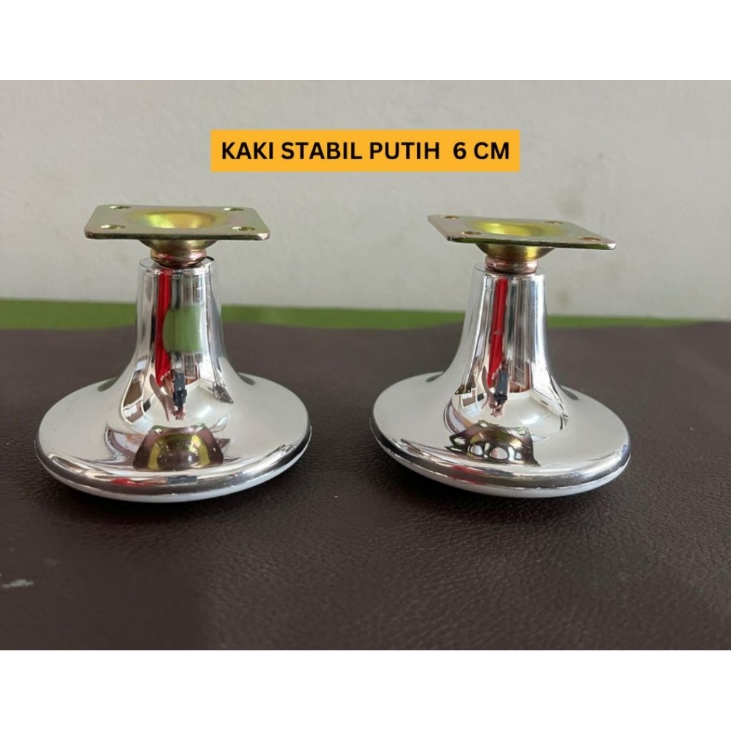Kaki jamur/kaki stabil/ (1 set-4 pcs) putih,untuk sofa divan springbed. Renovasi kaki ranjang, tempa