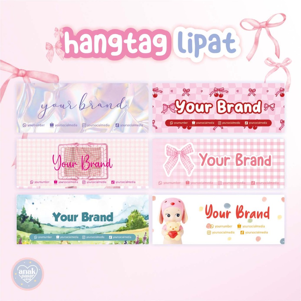 HANGTAG AKSESORIS - HANGTAG LIPAT AKSESORIS - HANG TAG LABEL - GANTUNGAN KEYCHAIN