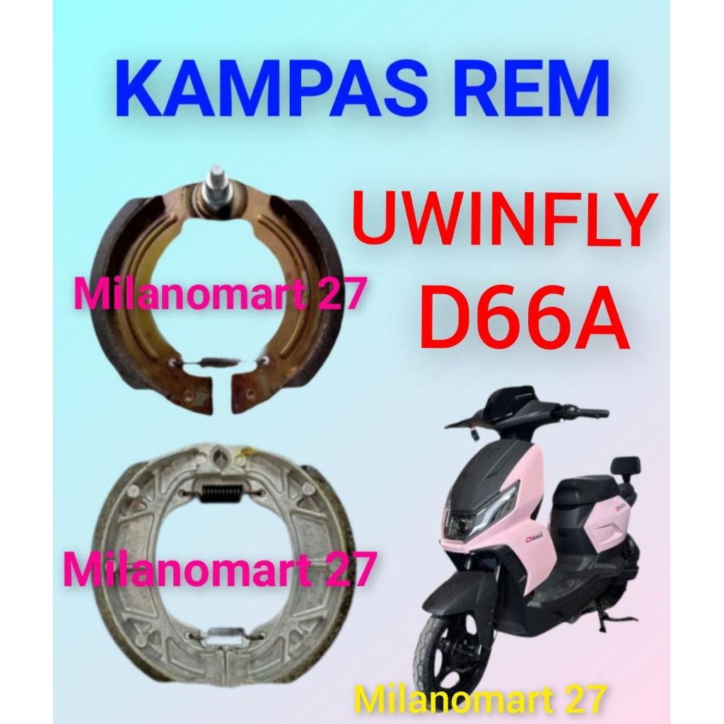 kampas rem sepeda listrik uwinfly D66A kampas rem sepeda listrik uwinfly d66A