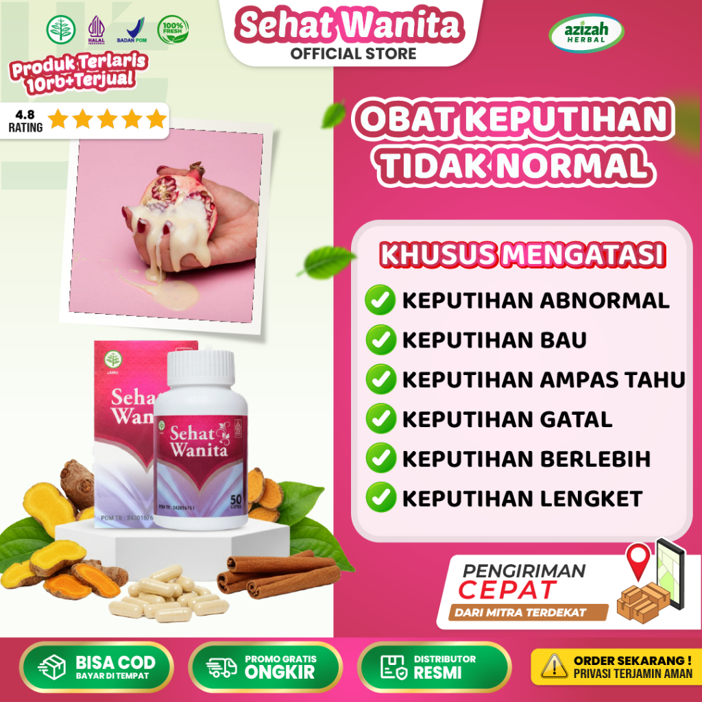 Sehat Wanita Original 100% Asli Obat Keputihan Bau tidak Sedap Keputihan Ampas Tahu Keputihan dan Ga