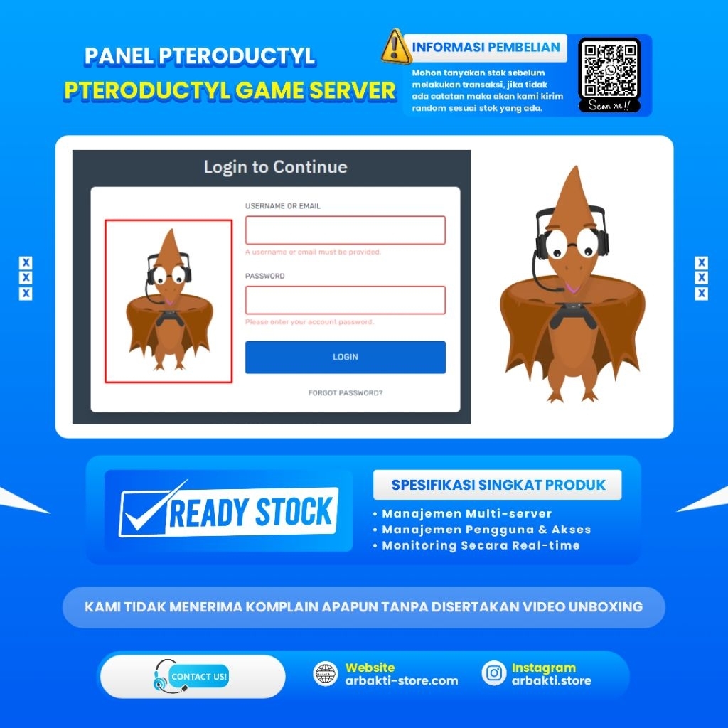 PANEL PTERODACTYL – CLOUD SERVER CONTROL