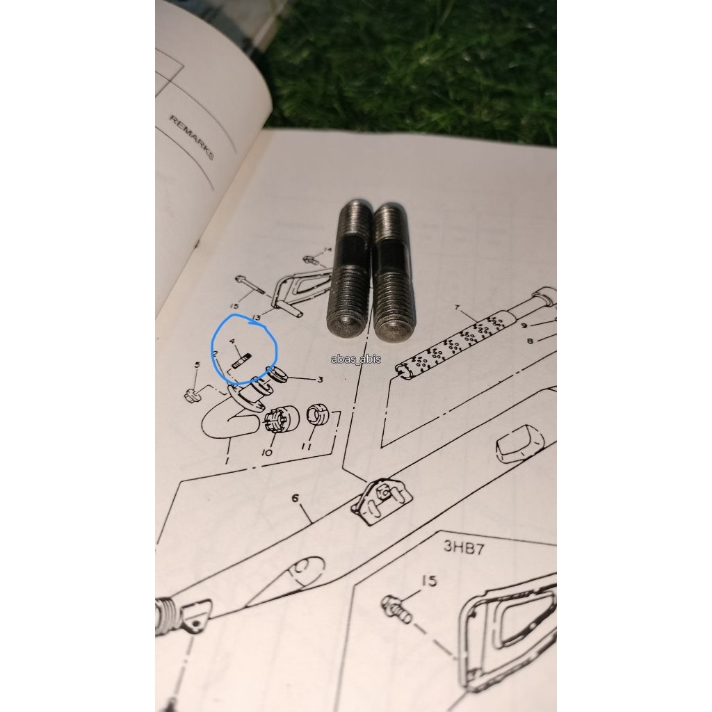 baut tanam knalpot rx king rxs original nos