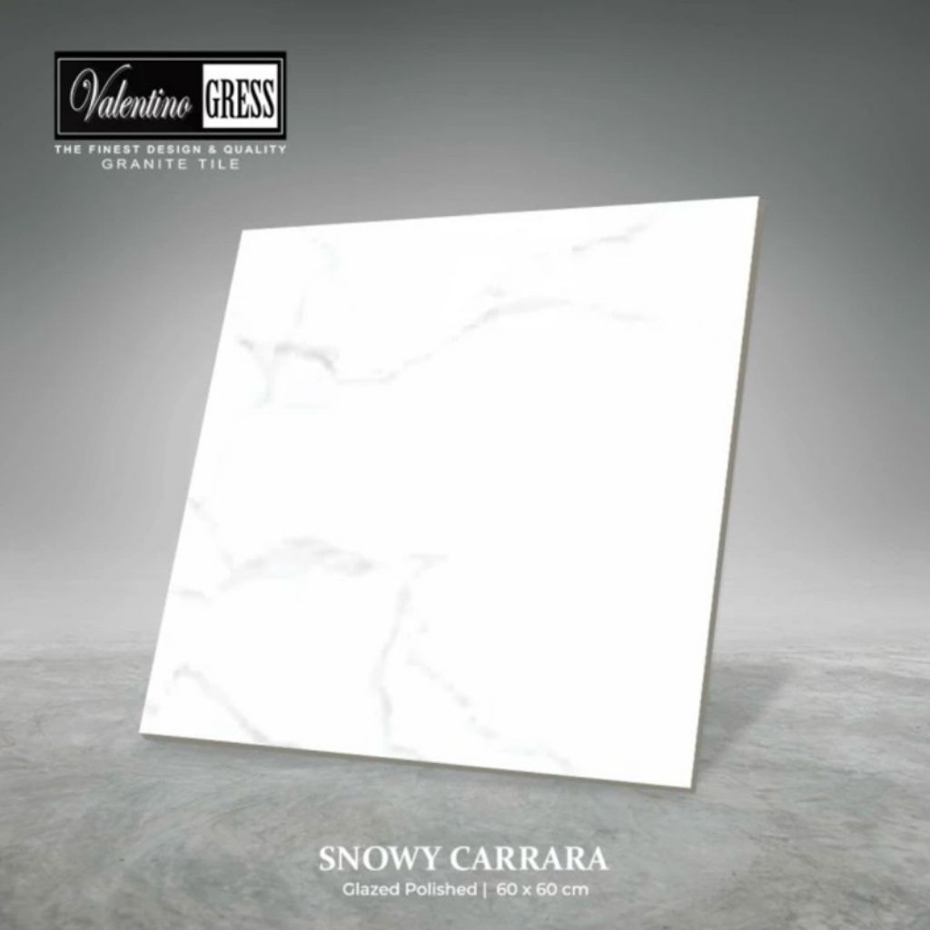 Granit 60x60 Valentino gress SNOWY CARRARA | GLOSSY
