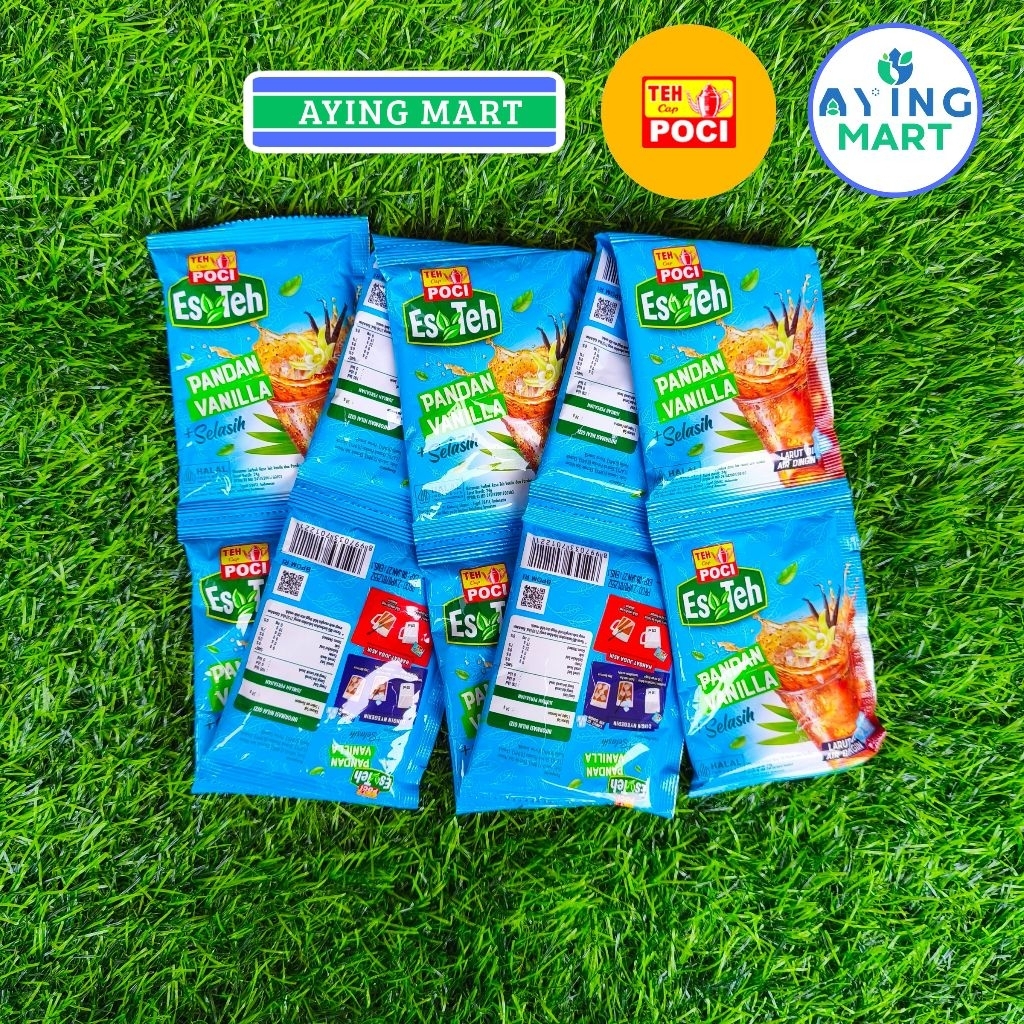 Instant Powder Es Teh Poci Teh Pandan Vanilla Selasih