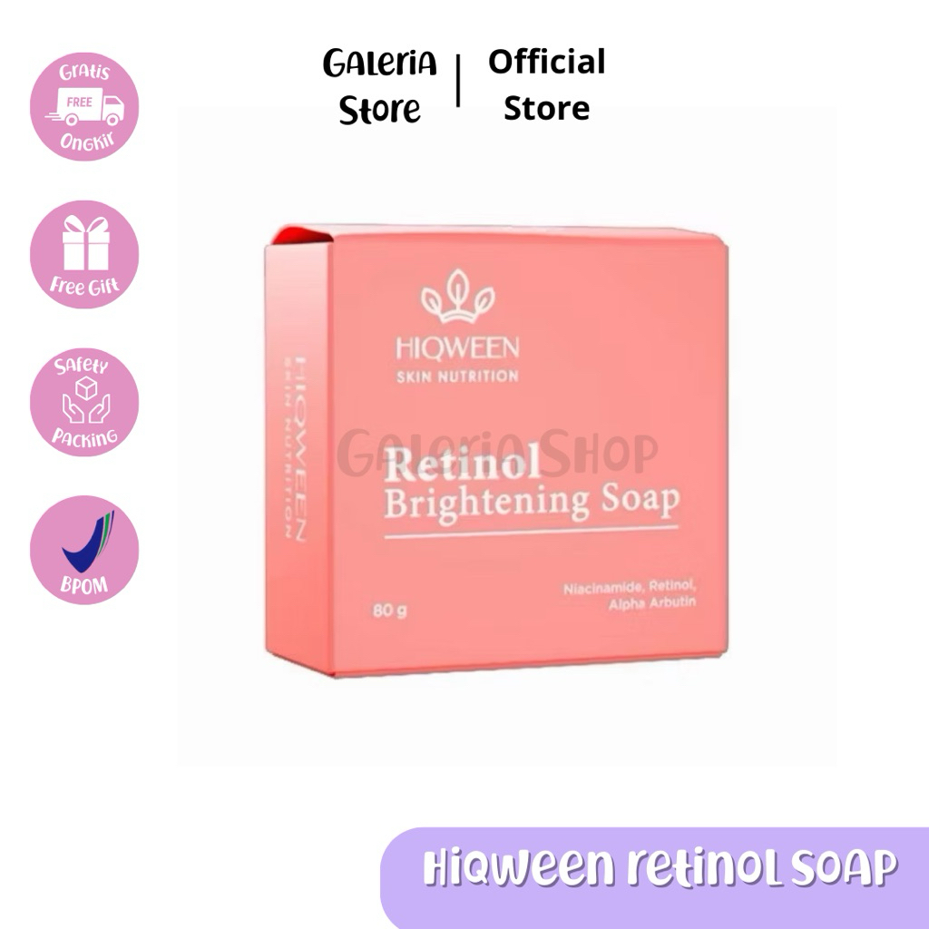(READY STOCK) Hiqween Retinol Brightening Soap Skin Nutrition 80 g