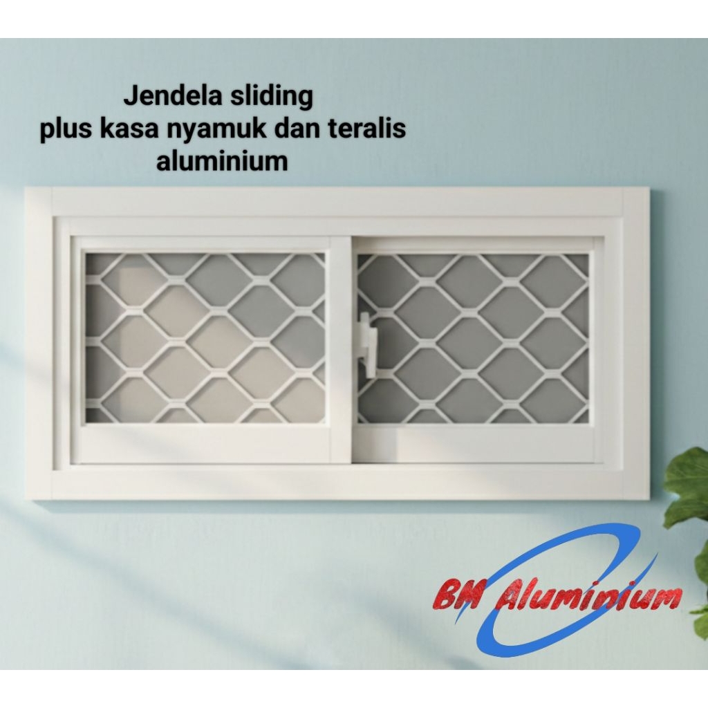 Jendela Sliding Kasa Nyamuk Teralis Aluminium Berbagai Ukuran 40