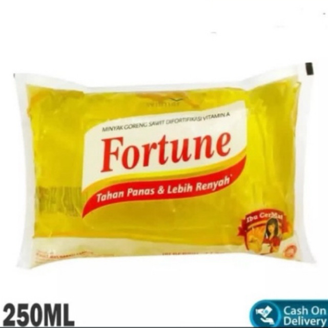 MINYAK GORENG FORTUNE PILLOW PACK 250ml/MINYAK GORENG MURAH JATIM/MINYAK GORENG MURAH SIDOARJO/MINYA