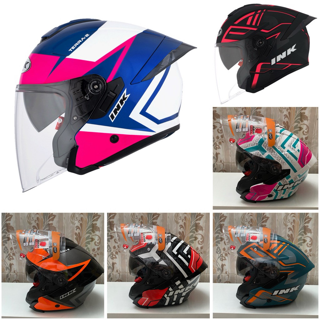 HELM INK TERRA 2 MOTIF | HELM INK TERRA 2 | INK TERRA 2 | HELM INK 2 VISOR | INK DOUBLE VISOR