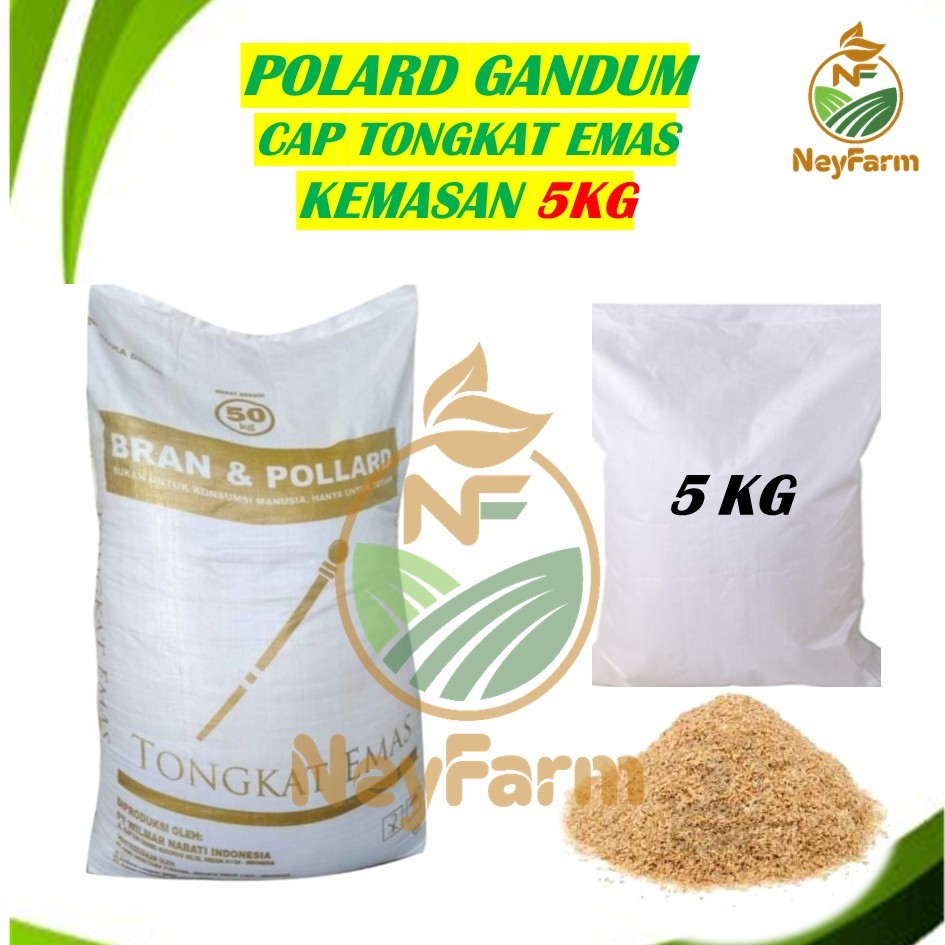 Pollard 5 kg Tongkat Emas Kemasan 5kg Polar Pakan Sapi / Polar Pakan Ternak