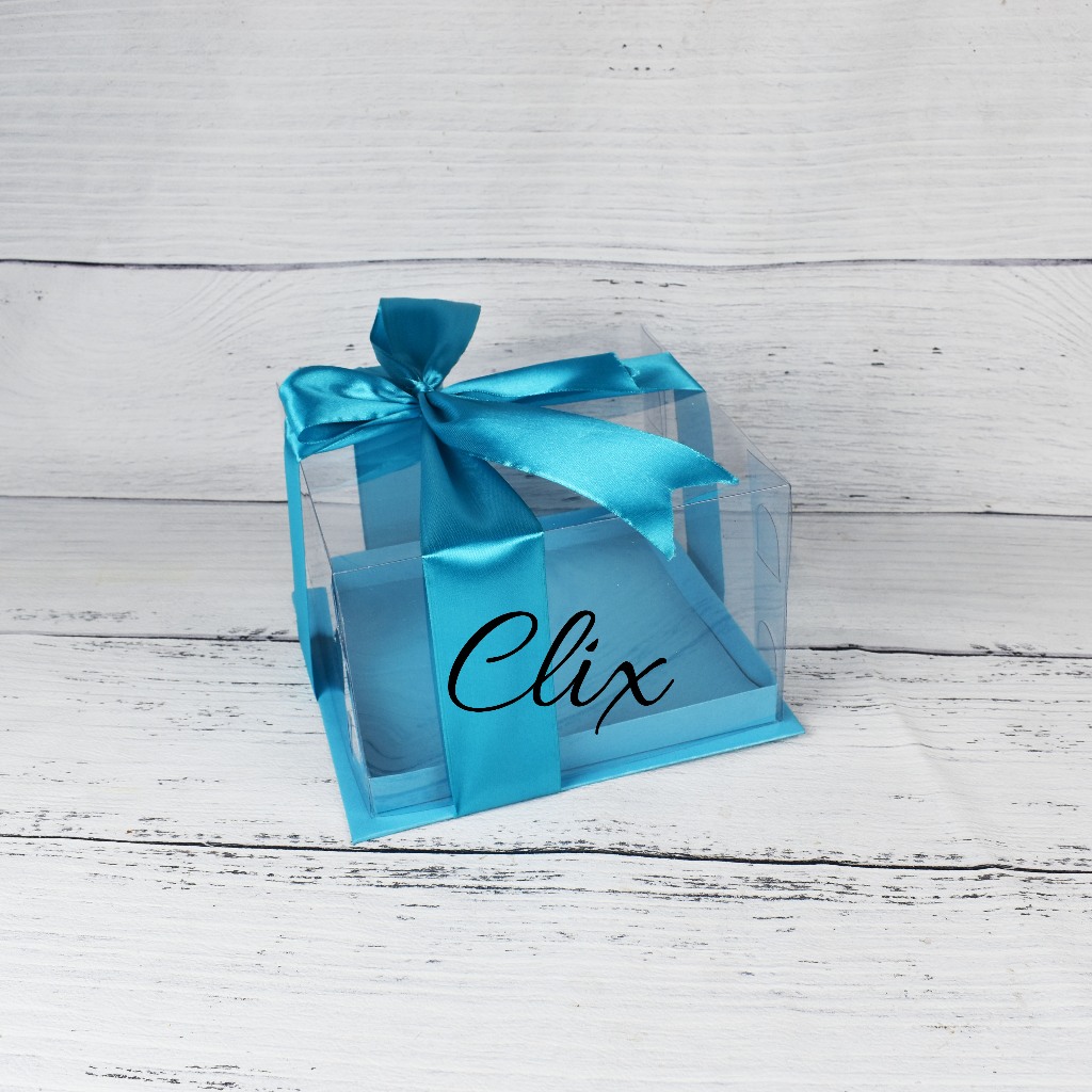 Box kue/tart/mika/pudding 18X18X12 Dengan PITA