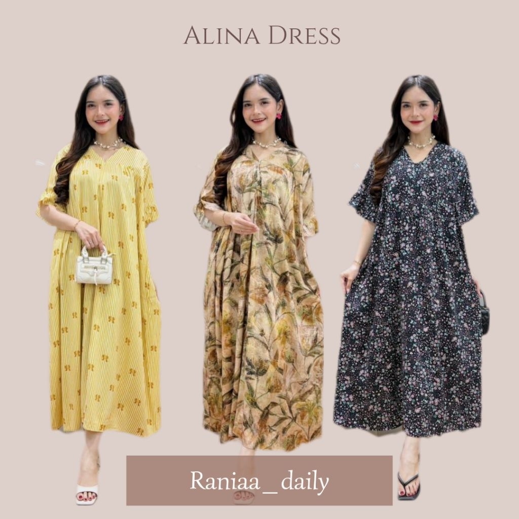 Alina Dress - Daster Kanaya Rayon Busui Ld 120