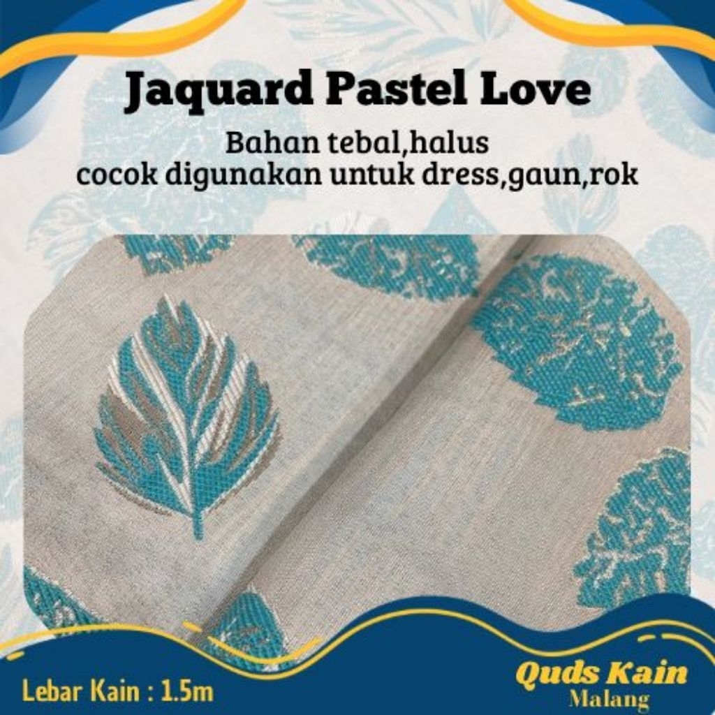 Kain Jacquard Pastel Love | Jacquard Dasaran Putih