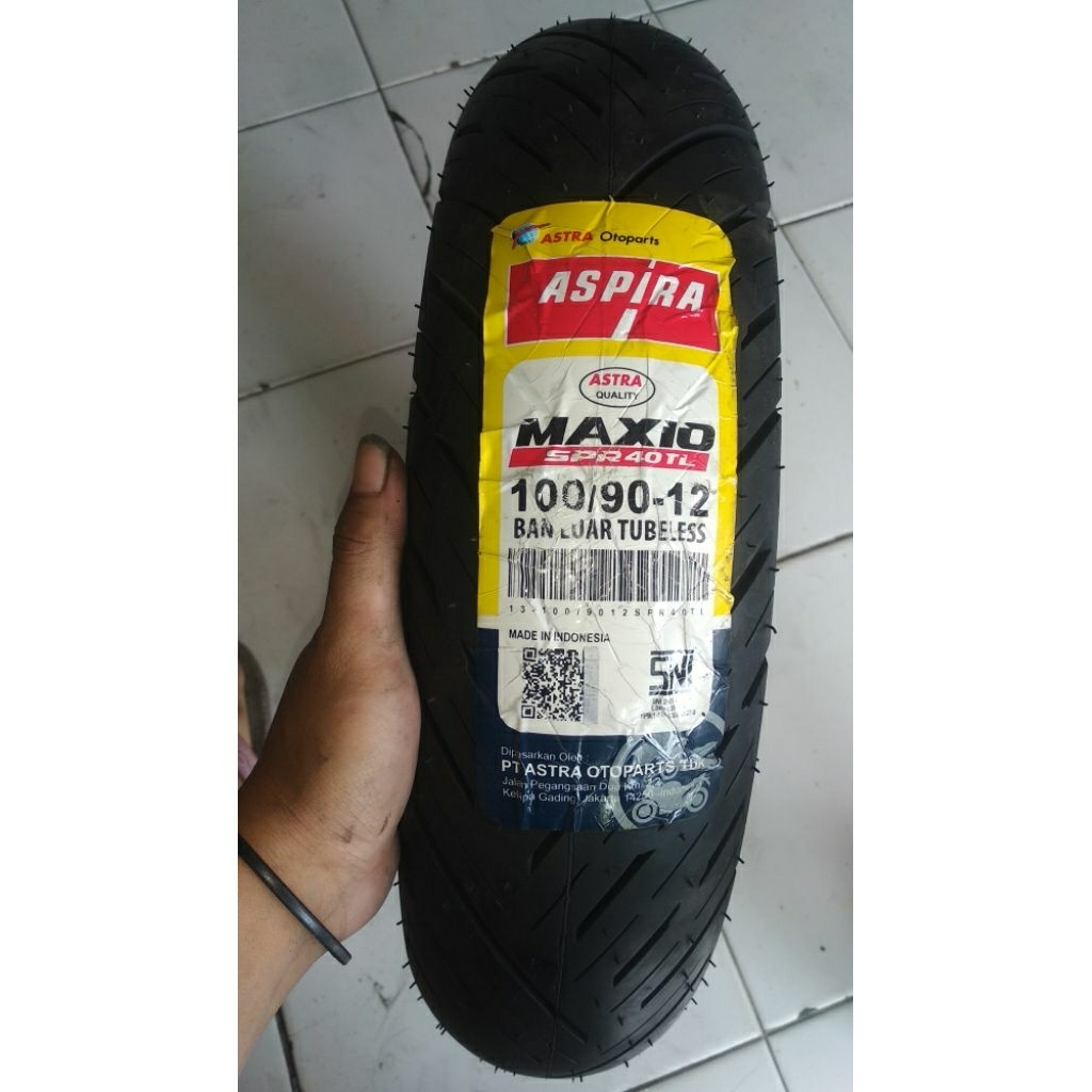 Ban Tubles Aspira 100/90-12 Scoopy Ring 12 Depan