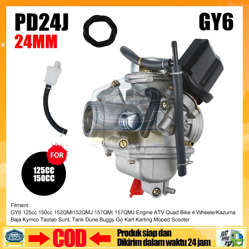 PD24J Karburator Cocok Untuk Model Kendaraan Kymco, Haomai ATV, Mobil Pasir, Sepeda Motor Motorcycle
