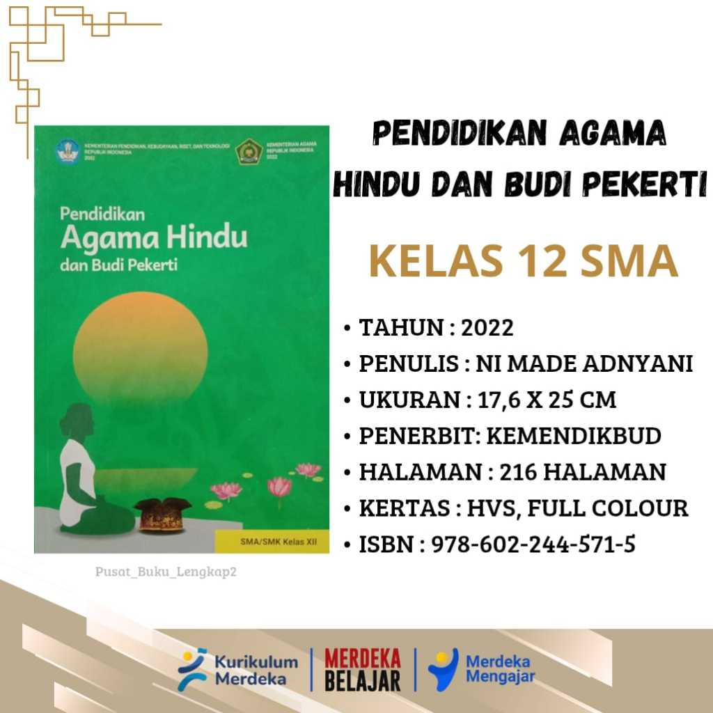BUKU SISWA AGAMA HINDU KURIKULUM PENGGERAK-MERDEKA KELAS 12 SMA/K